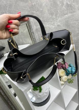 Темна пудра — елегантний стильний зручний комплект сумка + клатч (2505)4 фото