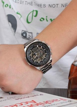 Мужские наручные часы winner механические стальные часы механика5 фото