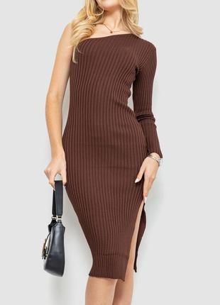 Вязаное платье, цвет коричневый, 204r174.