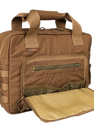 Тактическая админ сумка админ панель с ручками и регулируемым ремнем цвет койот