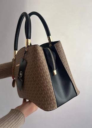 Жіноча сумка з еко-шкіри michael kors молодіжна, брендова сумка шопер через плече2 фото