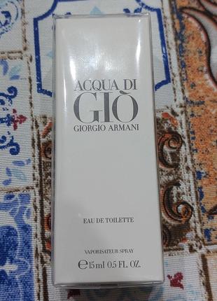 Туалетная вода для мужчин giorgio armani acqua di gio eau de toilette 15 ml.2 фото