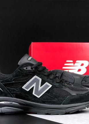 New balance 590 кросівки чоловічі замшеві чорні з сірим замша сітка в'єтнам низькі осінні весняні демісезонні демісезон відмінна якість нью баланс