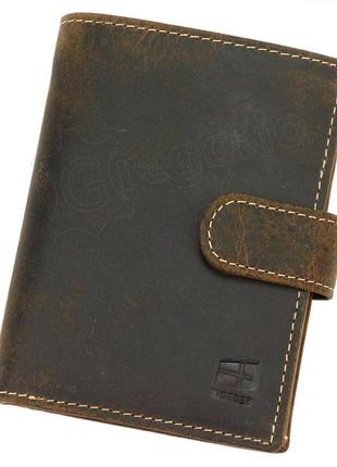 Чоловічий шкіряний гаманець nordee msd-01 n4l hunter коричневий -