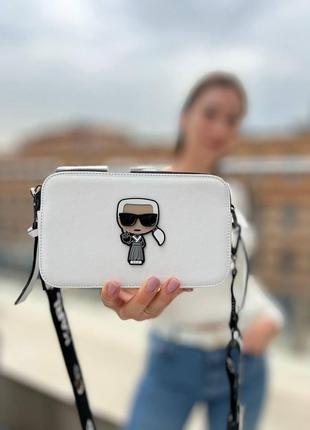 Жіноча сумка з екошкіри карл лагерфельд karl lagerfeld молодіжна, брендова сумка через плече