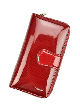 Жіночий шкіряний гаманець patrizia cb-116 rfid червоний -