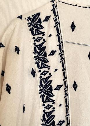 Туніка халат накидка кімоно zara з вишивкою бавовна4 фото
