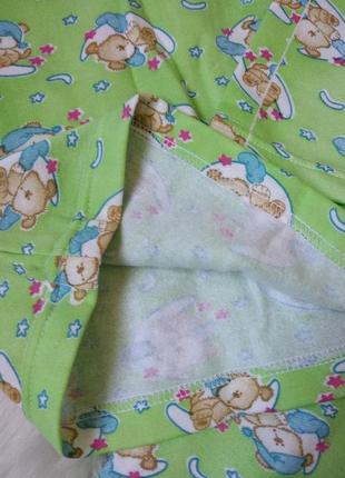Дитяча піжама тепла з начісом салатового кольору на зріст 122 см6 фото
