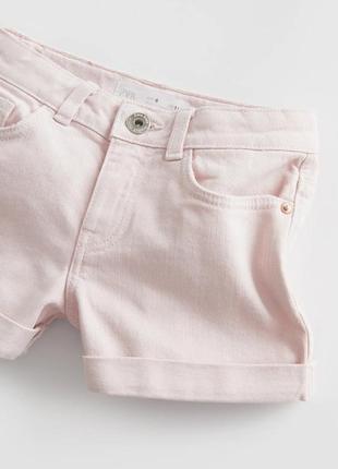 Шортики твілові zara ніжно-рожеві