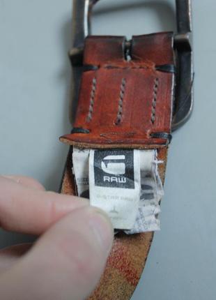 Кожаный пояс ремень коричневый мужской с большой металлической пряжкой diesel hugo...