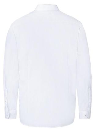 Рубашка однотонная хлопковая для мужчины nobel league lidl 363337 44,xxl,56 белый2 фото