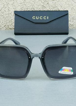 Gucci очки женские солнцезащитные серые с градиентом поляризированые2 фото