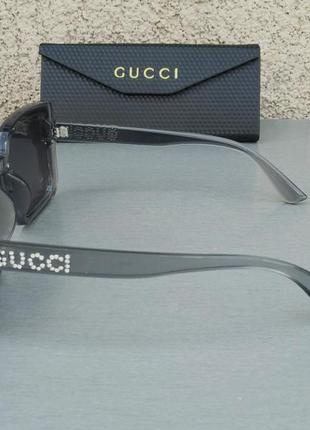 Gucci очки женские солнцезащитные серые с градиентом поляризированые3 фото