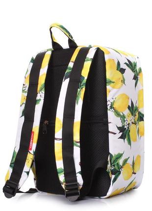 Рюкзак для ручной клади poolparty hub 40x25x20см ryanair / wizz air / мау с лимонами3 фото