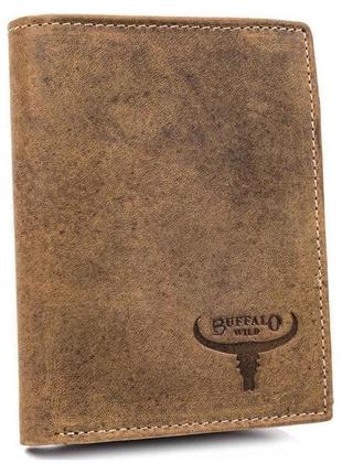 Чоловічий шкіряний гаманець wild rm-06-hbw коричневий -