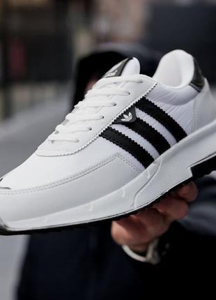 Мужские замшевые, белые с черным, стильные кроссовки adidas retropy f2. от 40 до 44 гг. 0836 ал деми3 фото