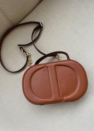 Жіноча сумка з еко-шкіри dior logo діор молодіжна, брендова сумка через плече1 фото