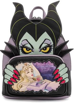 Рюкзак шкільний loungefly disney — villains scene maleficent sleeping beauty mini backpack (wdbk1640)