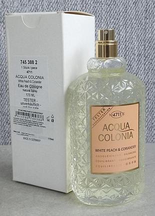 Maurer & wirtz 4711 acqua colonia white peach & coriander 170 мл тестер для женщин (оригинал)
