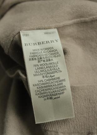 Burberry кашемір + вовна светр кофта жіночий кашеміровий вовняний барбері бежевий brunello cuccinelli prada gucci polo ralph lauren versace max mara6 фото