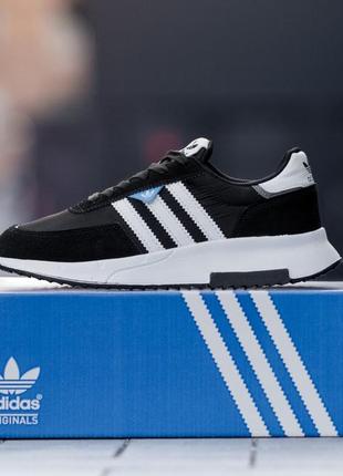 Мужские замшевые, черные с белым, стильные кроссовки adidas retropy f2. от 40 до 44 гг. 0832 ал деми