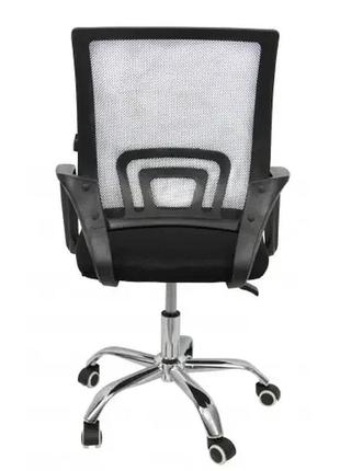 Стильное компьютерное кресло для офиса bonro b-619 черное, ортопедические кресла для компьютера6 фото