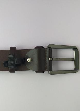 Ремень мужской кожаный, пряжка классика, цвет коричневый, ширина 3,8 см + подарок ключница4 фото