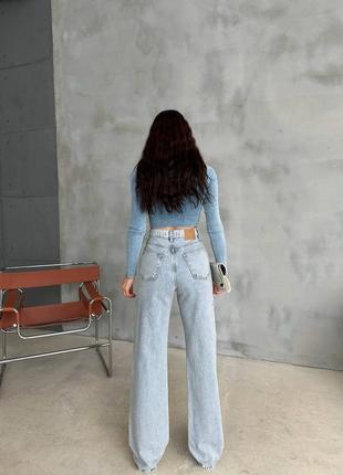 Женские джинсы с порезами турция3 фото