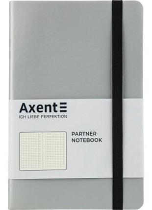 Книга записная axent partner soft 125х195 мм в точку 96 листов серебристая (8312-34-a)