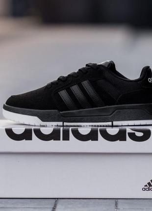 Мужские кожаные, черные, стильные кроссовки adidas prices Cappello. от 40 до 44 гг. 0842 ал демисезонные