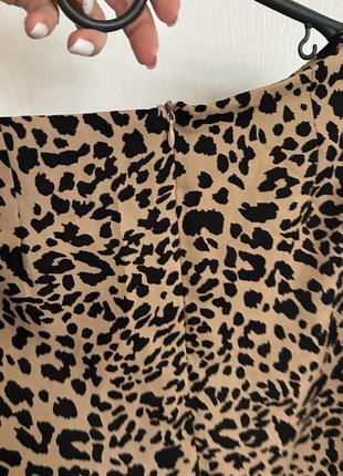 Юбка леопардовая миди на стяжках nasty gal4 фото