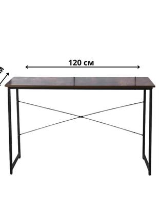 Письменный стол 120 см bonro bn-001 из металла в стиле лофт, письменный стол лофт металл-дизайн5 фото
