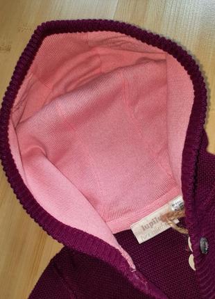 Кофта lupilu кофточка кардиган светр з капюшоном і вушками для дівчинки8 фото