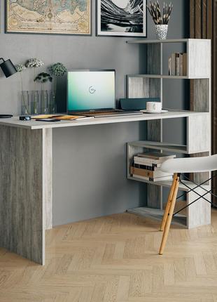 Столик для ноутбука, стол письменный, компьютерный стол, стол с полками справа4 фото
