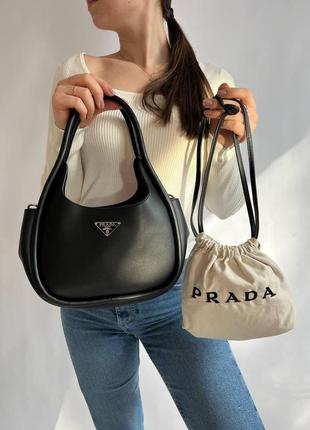 Жіноча сумка prada mini прада маленька сумка на плече красива, легка сумка з еко-шкіри6 фото