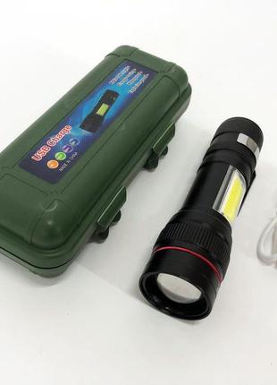 Ручний ліхтарик led bailong bl-520 t6 | тактичний ліхтар кишеньковий ліхтар з sp-927 usb заряджання6 фото