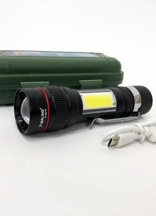 Ручний ліхтарик led bailong bl-520 t6 | тактичний ліхтар кишеньковий ліхтар з sp-927 usb заряджання5 фото