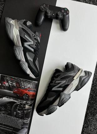 Кроссовки мужские new balance 9060 black gray черные спортивные кросы повседневные кроссовки нью баланс
