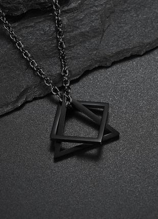 Чорний чоловічий ланцюжок на шию