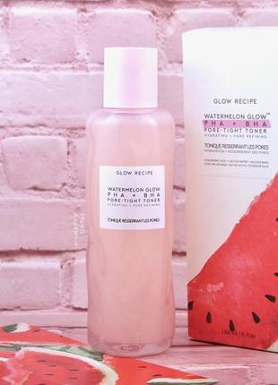 Тонік для обличчя glow recipe watermelon glow pha + bha pore-tight toner 150 ml1 фото