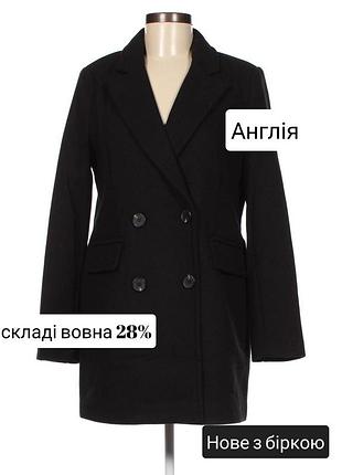 Пальто шерсть wool англія