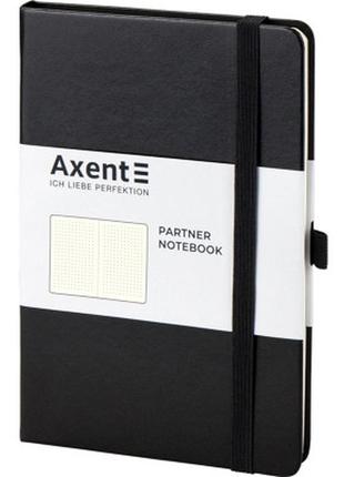 Книга записная axent partner, 125x195 мм, 96 листов, точка, черная (8306-01-a) - топ продаж!2 фото