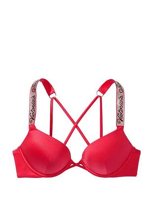 Купальный лиф victoria's secret shine strap bombshell 80e коралловый