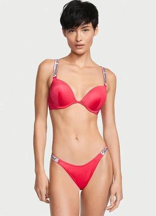 Купальный лиф victoria's secret shine strap bombshell 80e коралловый3 фото