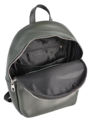 Темно-зеленый - большой качественный фабричный рюкзак, школа, институт (луцк, 691)4 фото