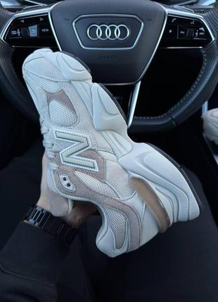 Мужские кроссовки new balance 9060 beige sand, спортивные демисезонные кроссовки и кеды нью беланс 9060 workwe5 фото