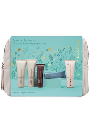 Набір для обʼєму волосся в фірмовій косметичці davroe volume senses christmas xmas travel pack