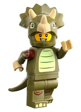 Фанат в костюме трицераптора - серия 25 [lego 71045 minifigures - series 25] col25-82 фото