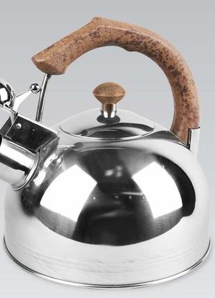 Чайник неіржавкий maestro — 3,5 л коричневий (mr-1308-brown)3 фото