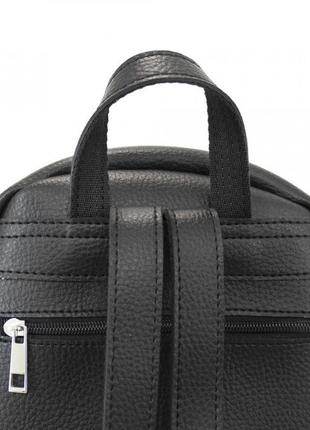 Чорний — гладка екошкіра — великий якісний фабричний рюкзак, школа, інститут (луцк, 691)9 фото